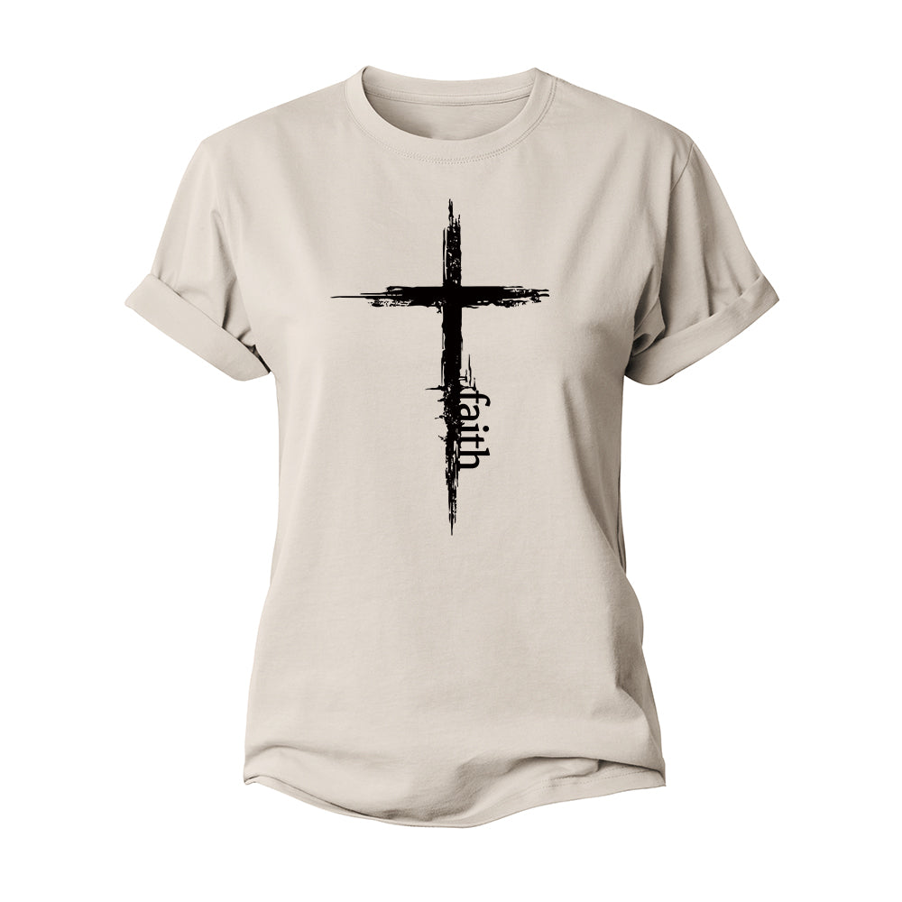 Faith Cross Women's Cotton T-Shirt