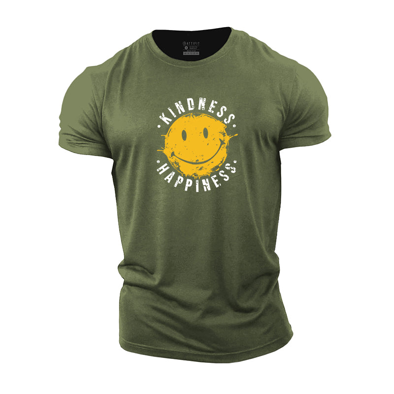 Kindness Happiness Cotton Men's T-Shirts