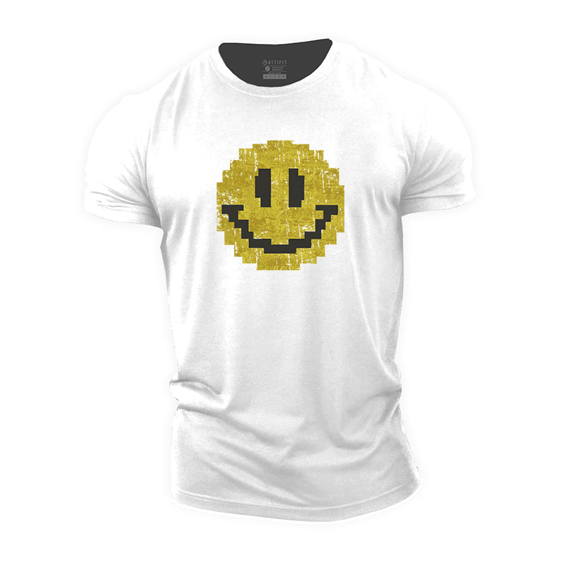 Smiley Pixel Cotton T-shirts