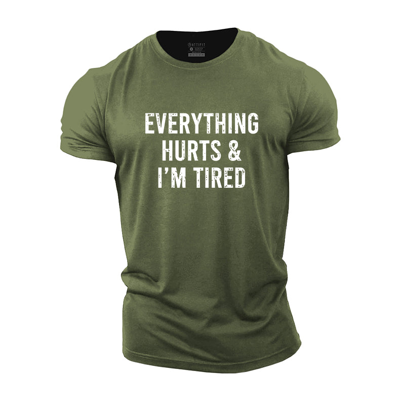 I'm Tired Graphic Cotton T-Shirts