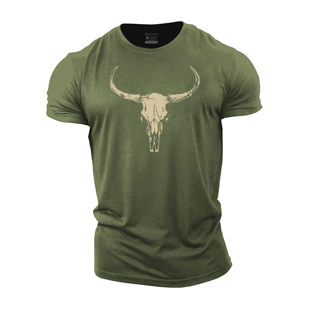 Bull Skull Cotton T-shirts