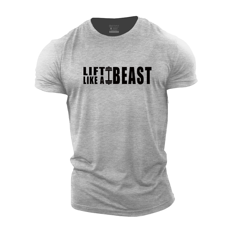 Lift Like A Beast Graphic Men's Fitness T-shirts