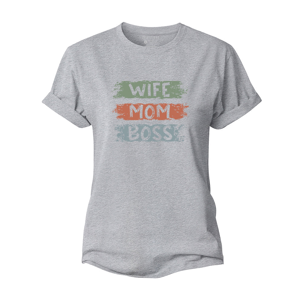 Wife Mom Boss Women's Cotton T-Shirt