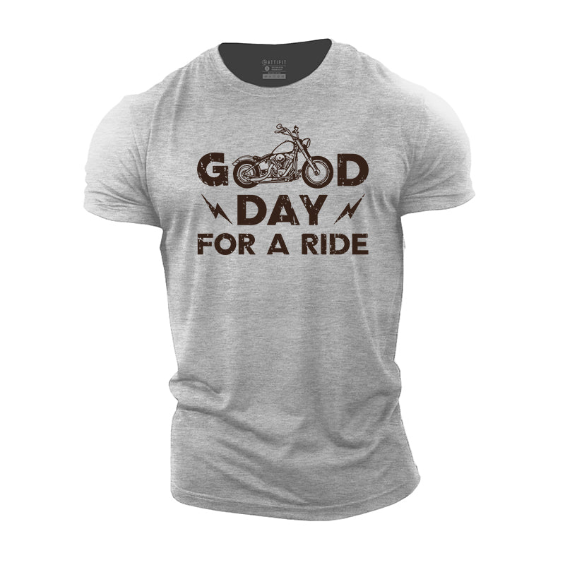 Good Day For A Ride Cotton T-Shirts