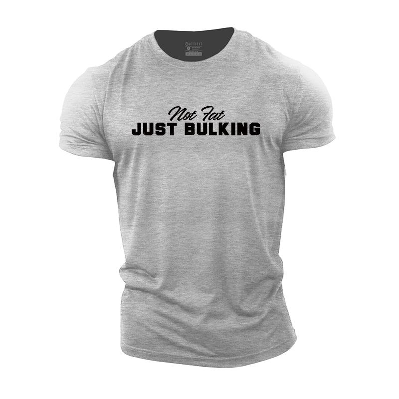 Not Fat Just Bulking Graphic Men's Fitness T-shirts