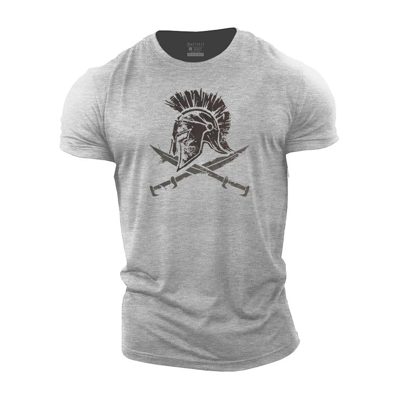 Spartan Helmet Cotton Men's T-Shirts