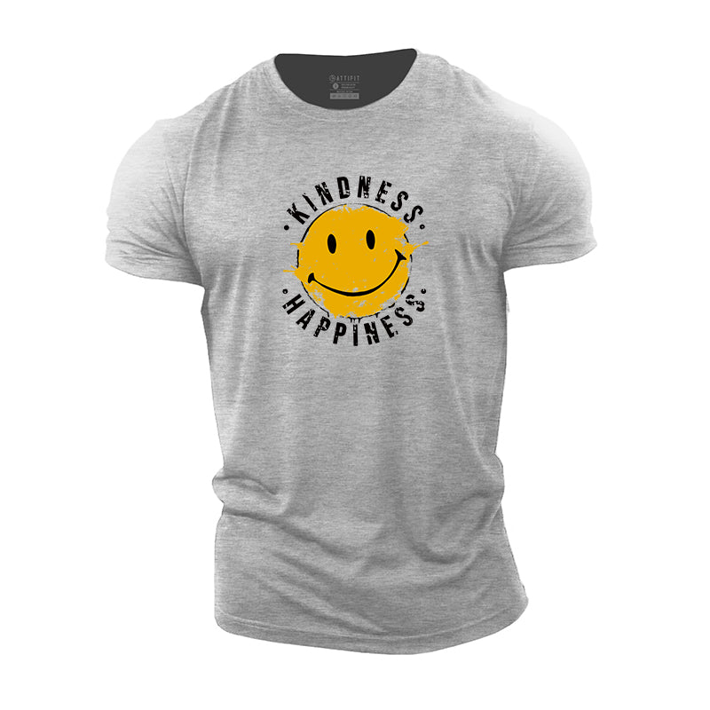 Kindness Happiness Cotton Men's T-Shirts