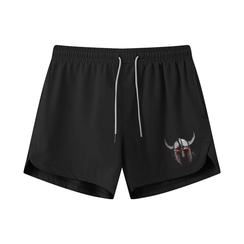 Viking Helmet Graphic Shorts