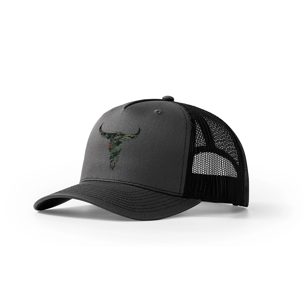 Camouflage Bull Trucker Hat