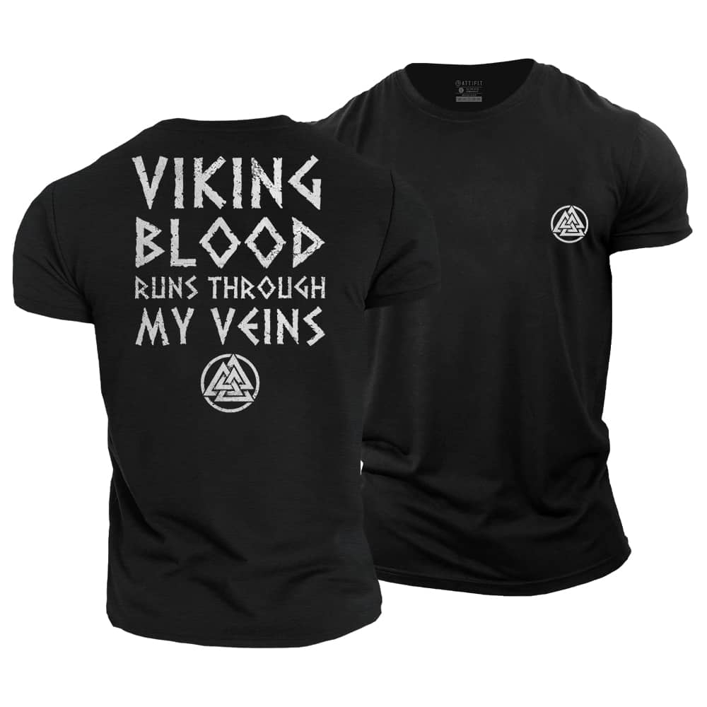 Viking Blood Runs Through My Veins Cotton T-Shirt