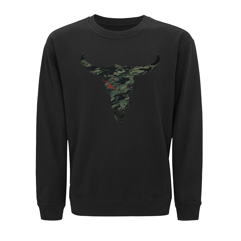 Camouflage Bull Crewneck Sweatshirt