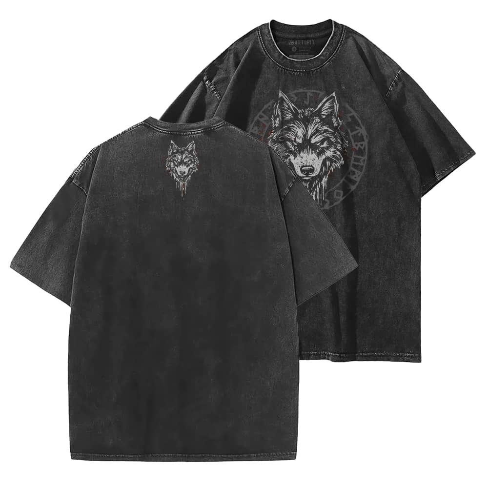 Viking Wolf Washed T-Shirt