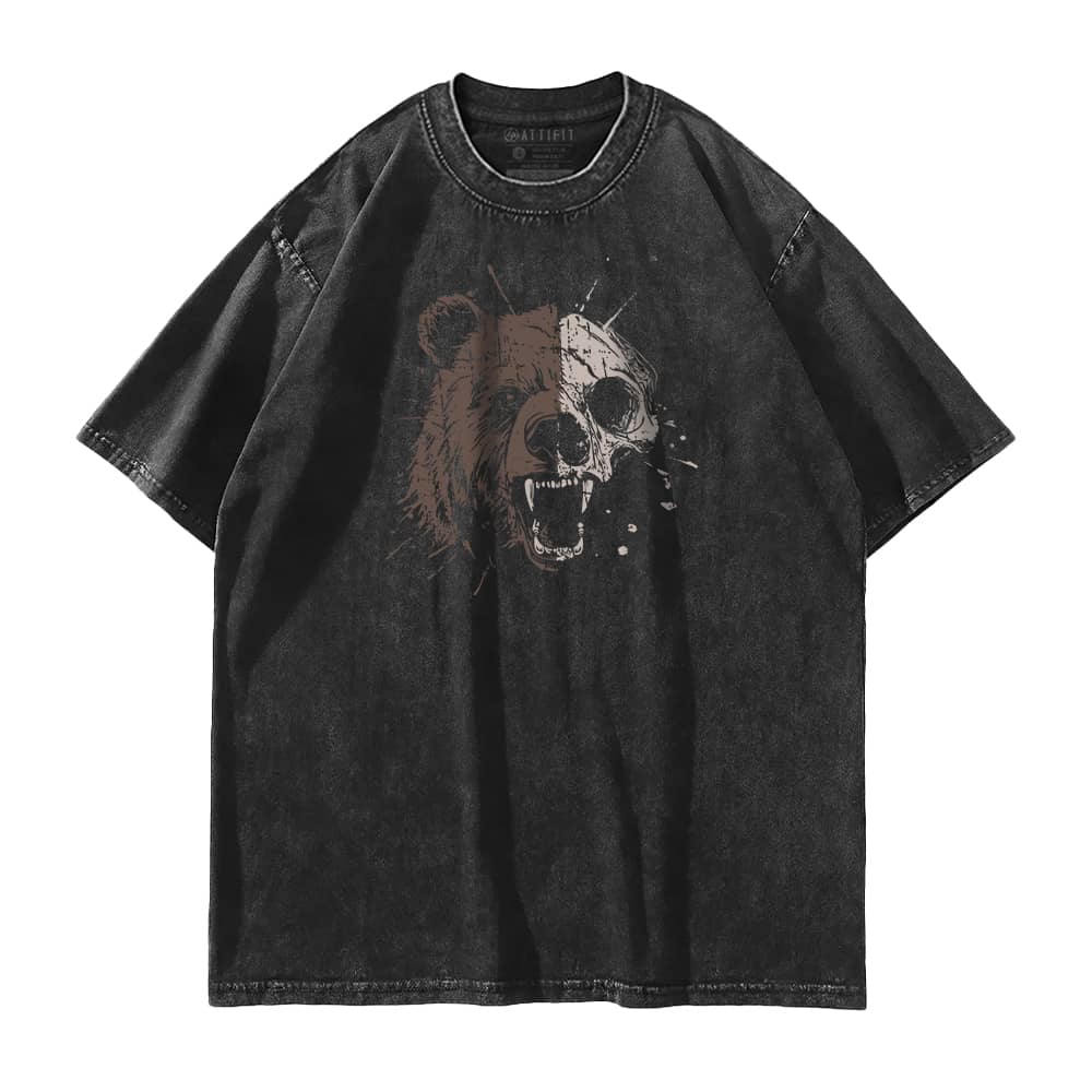 Bear Skull Washed T-Shirt