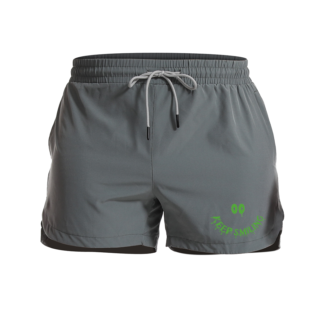 Keep Smiling Graphic Shorts