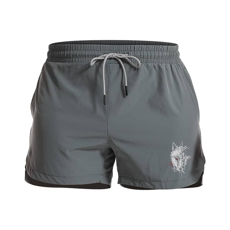 Viking Wolf Graphic Shorts