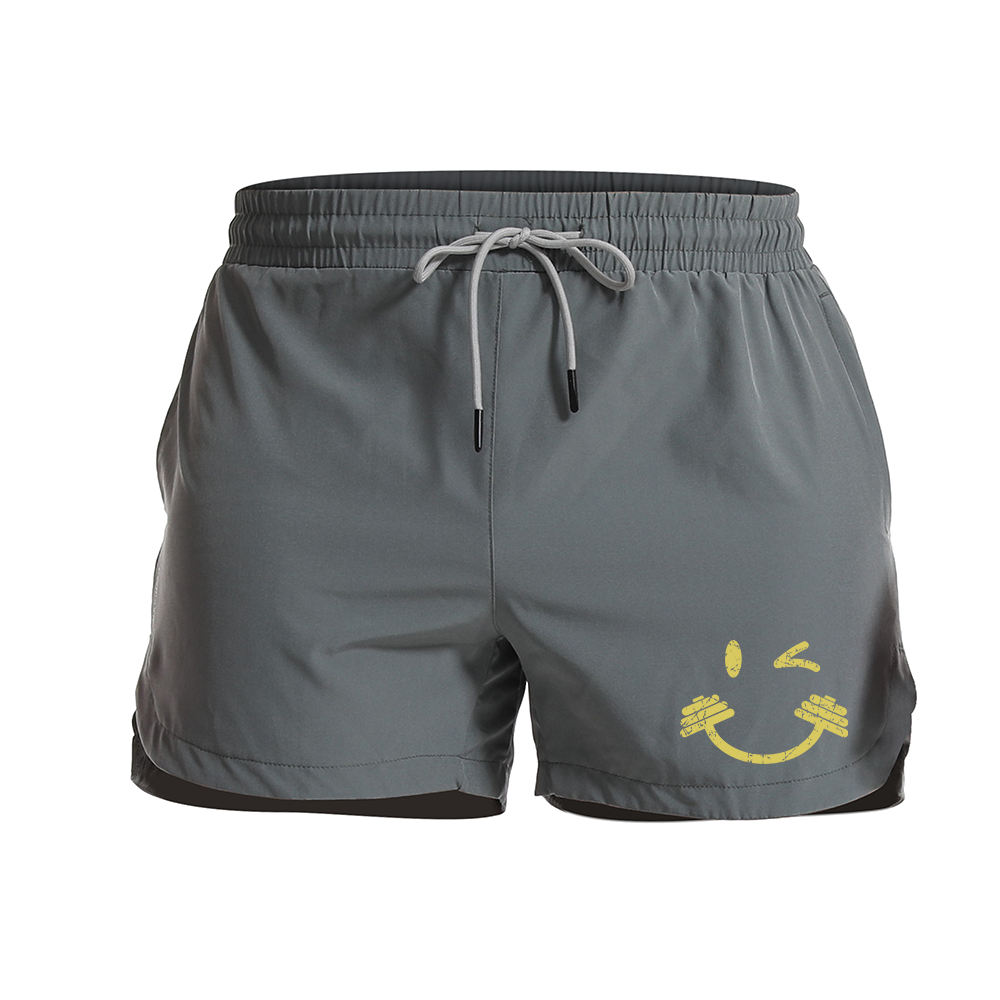 Gym Smile Graphic Shorts