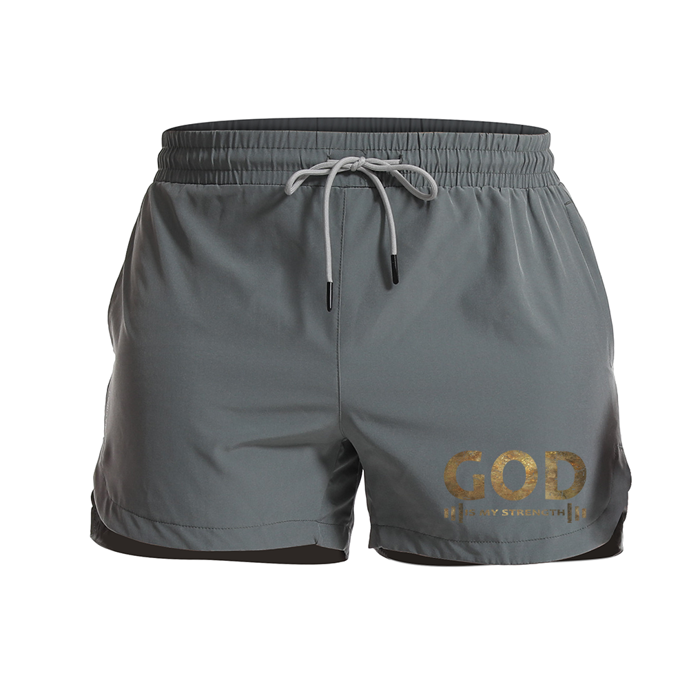 God Is My Strength Graphic Shorts