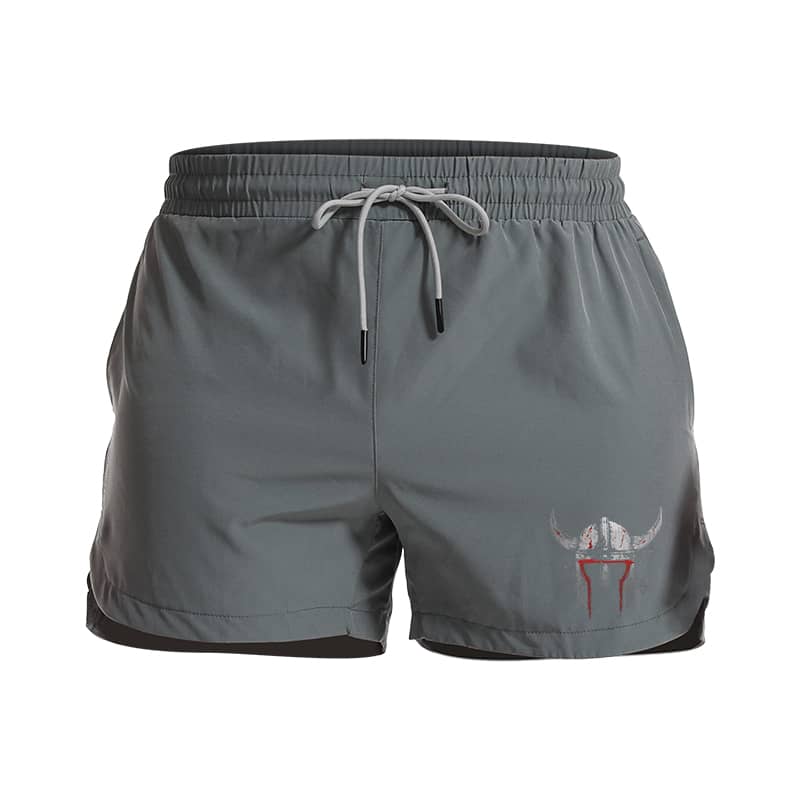 Viking Helmet Graphic Shorts