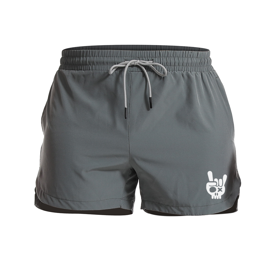 Rock Skull Graphic Shorts