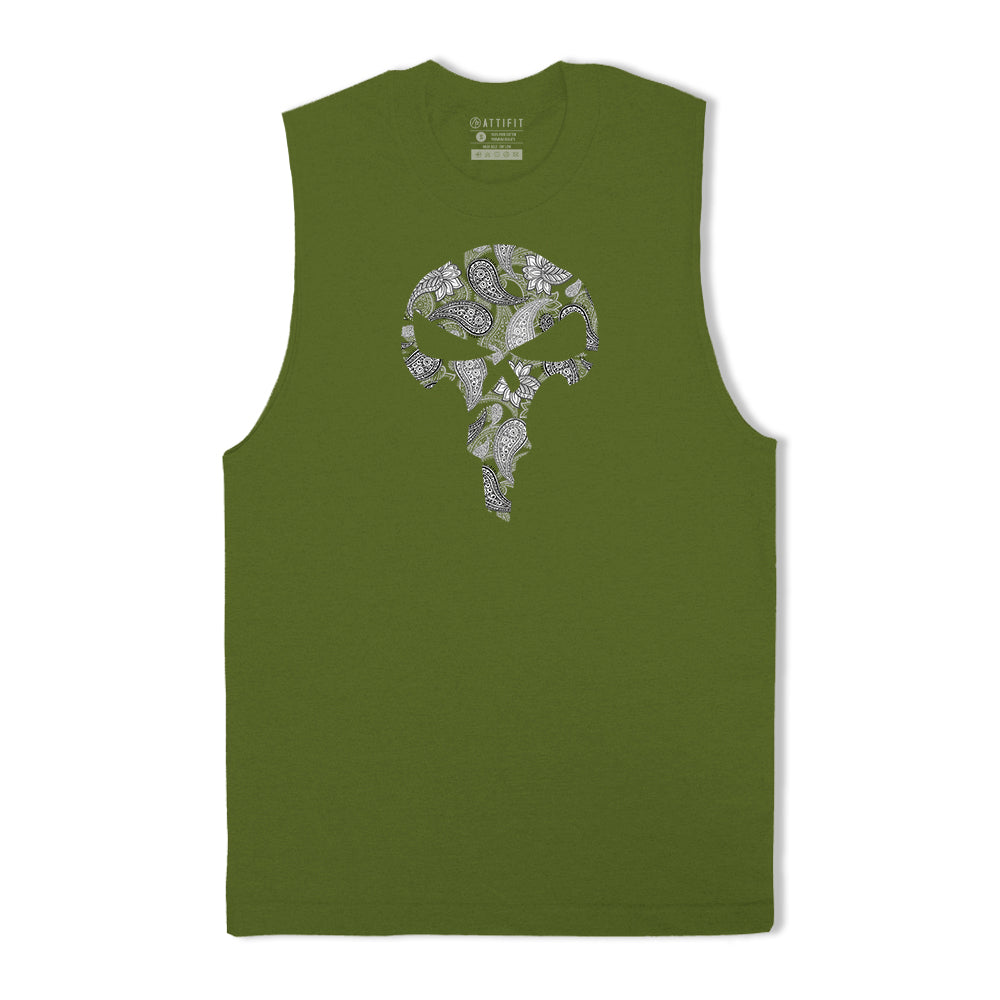 Paisley Skull Tank