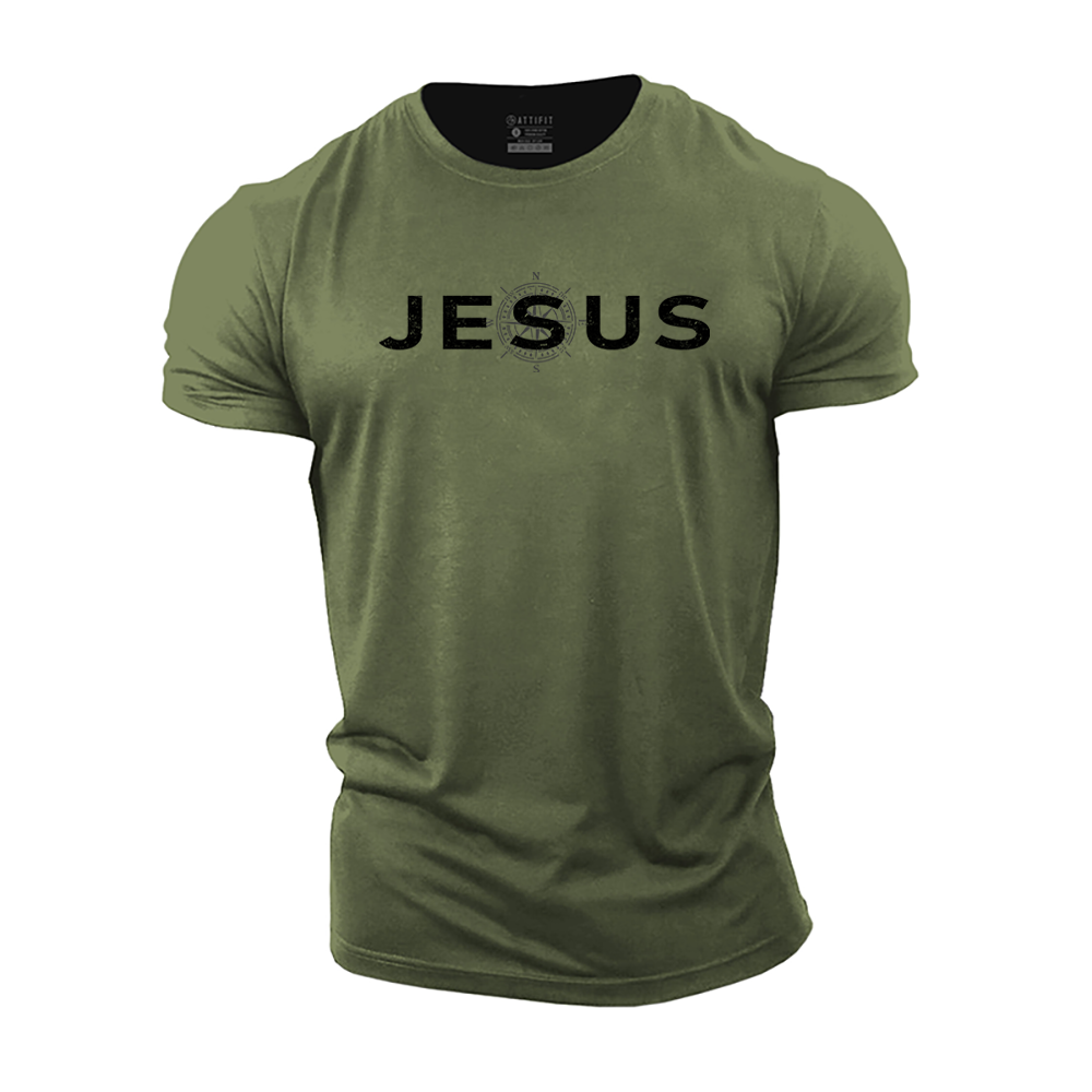 Jesus Is My Compass Cotton T-Shirt