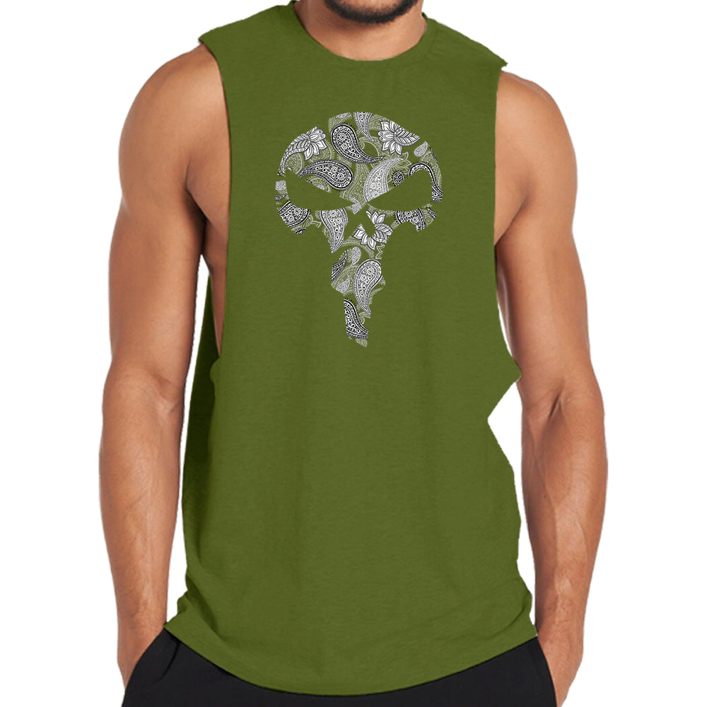 Paisley Skull Tank