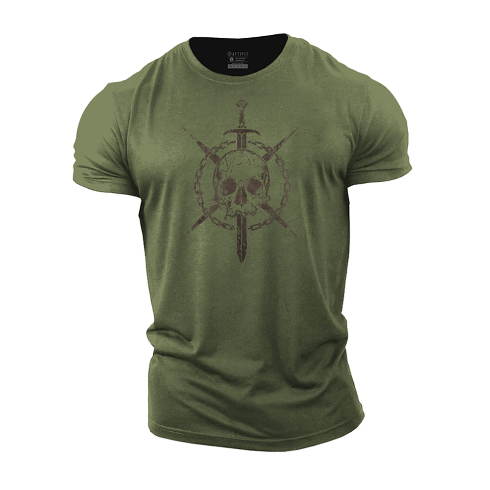 Skull Sword Cotton T-Shirt