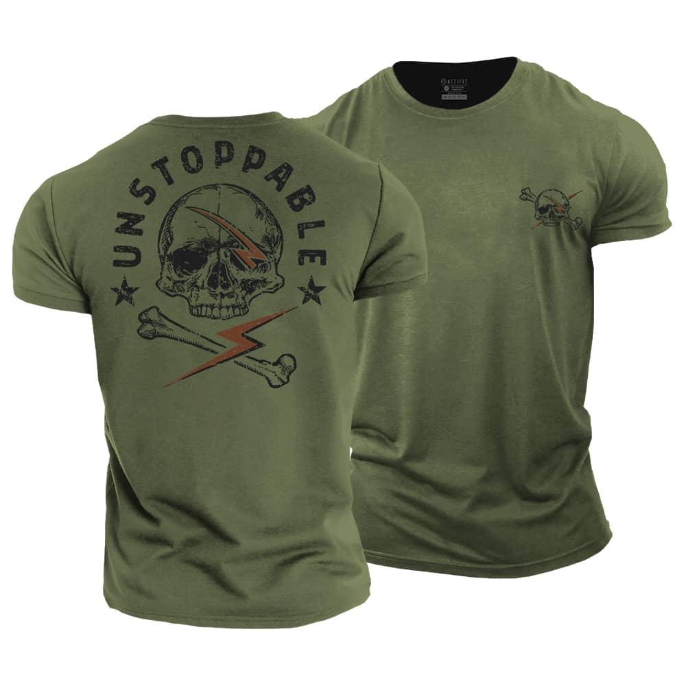 Unstoppable Skull Cotton T-shirt