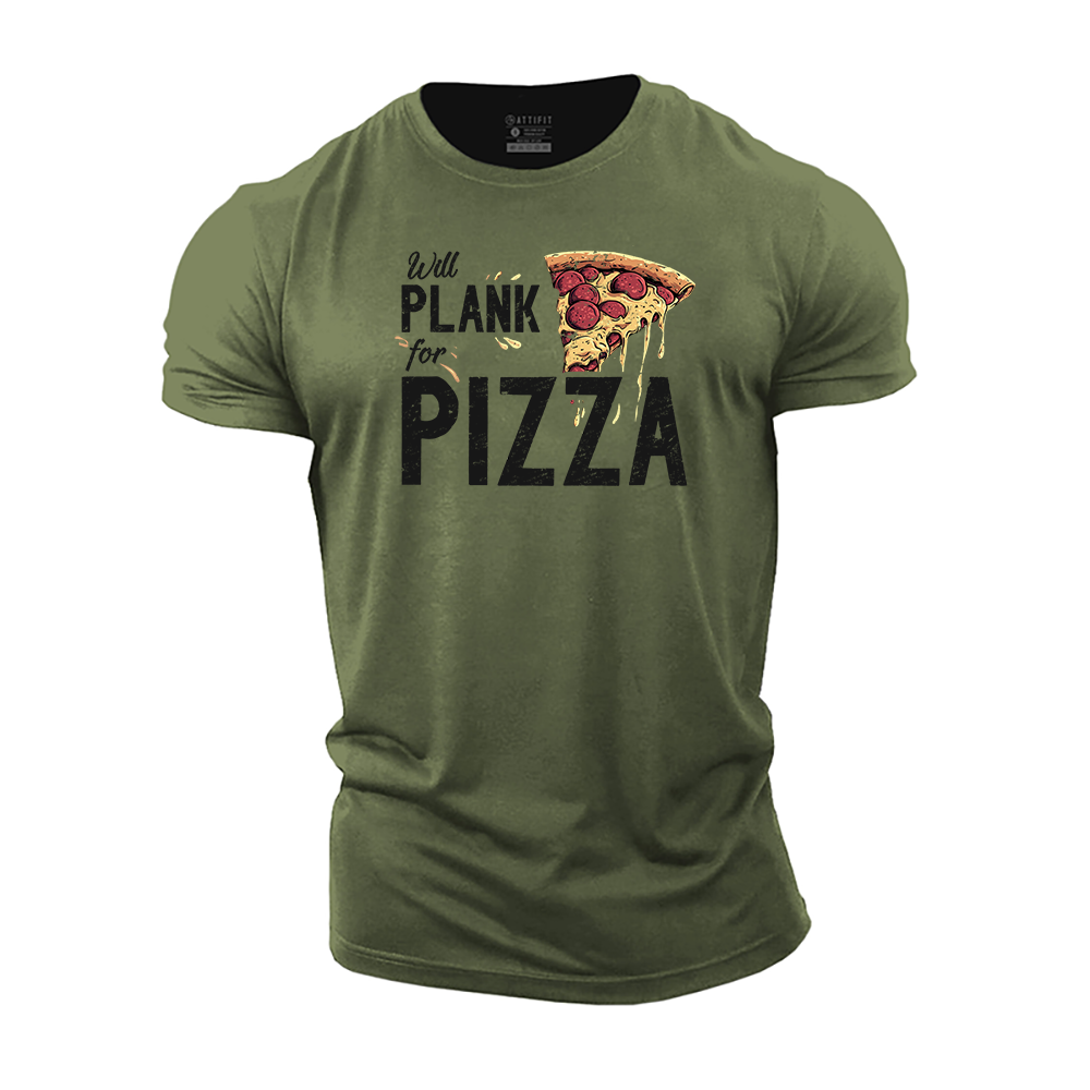 Will Plank for Pizza Cotton T-Shirt