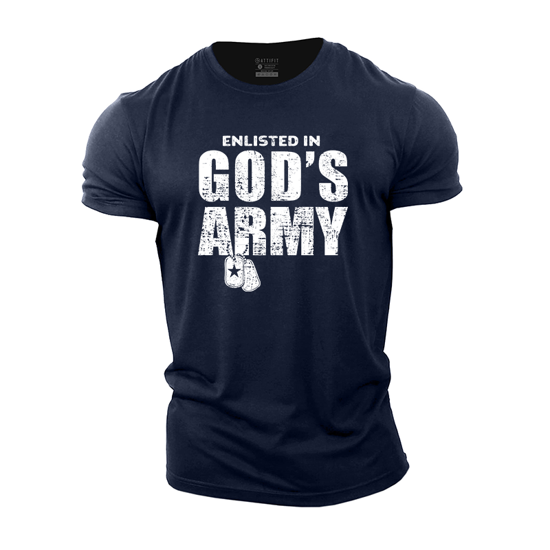 Enlisted in God's Army Cotton T-Shirt