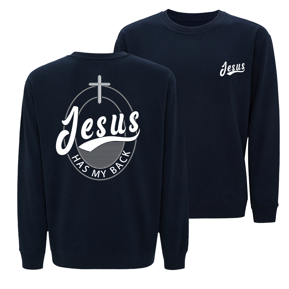 Jesus Has My Back Crewneck Sweatshirt