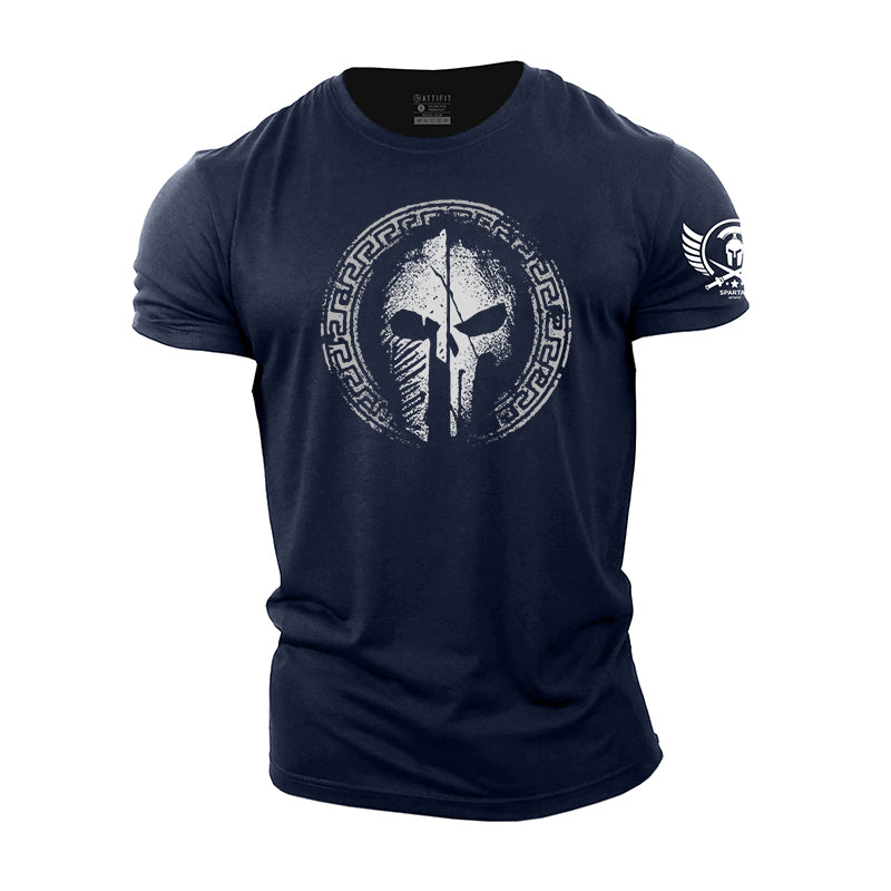 Greece Fretwork Totem Spartan Cotton T-Shirt