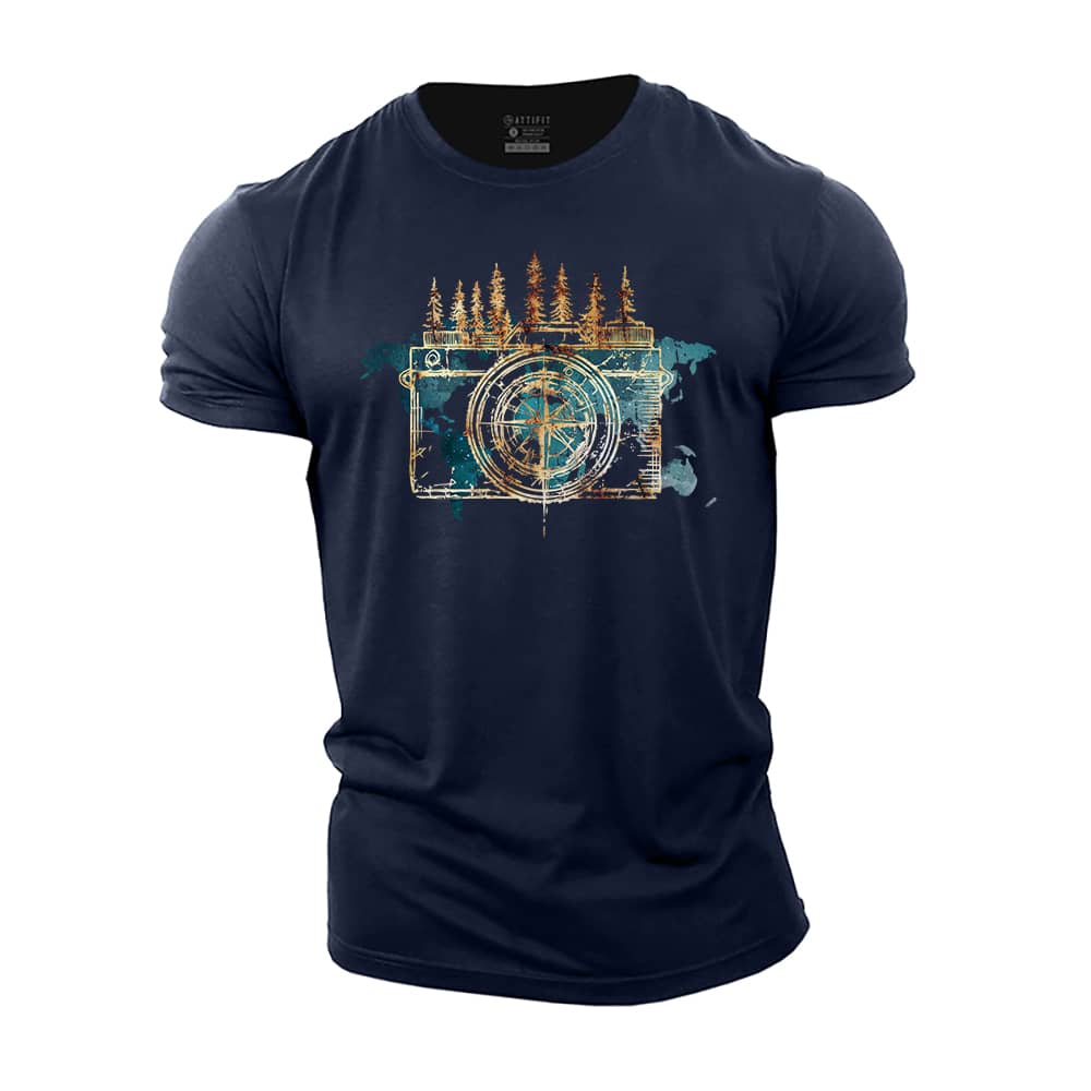 Camera Compass Cotton T-Shirt