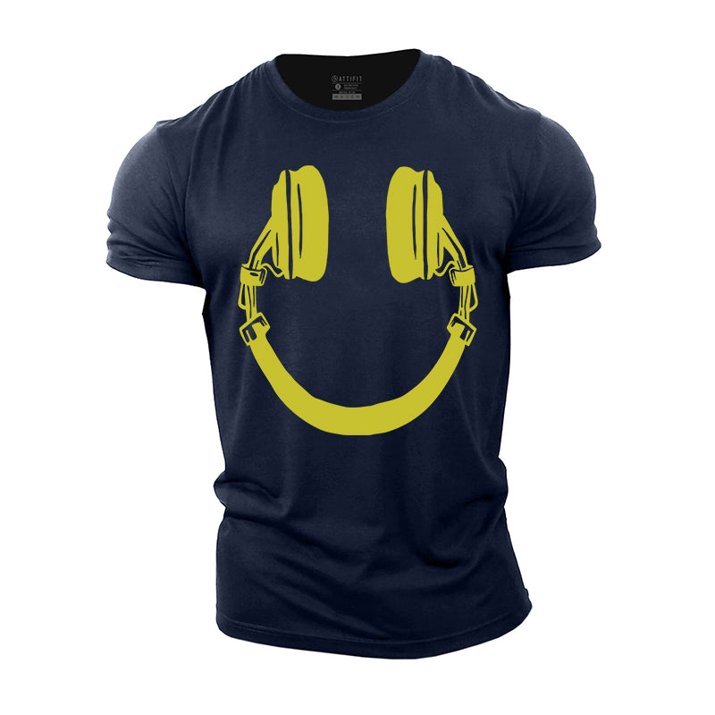 Headphones Smile Cotton T-shirt