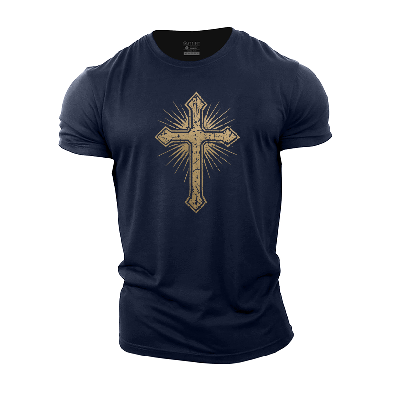 Golden Cross Cotton T-Shirt