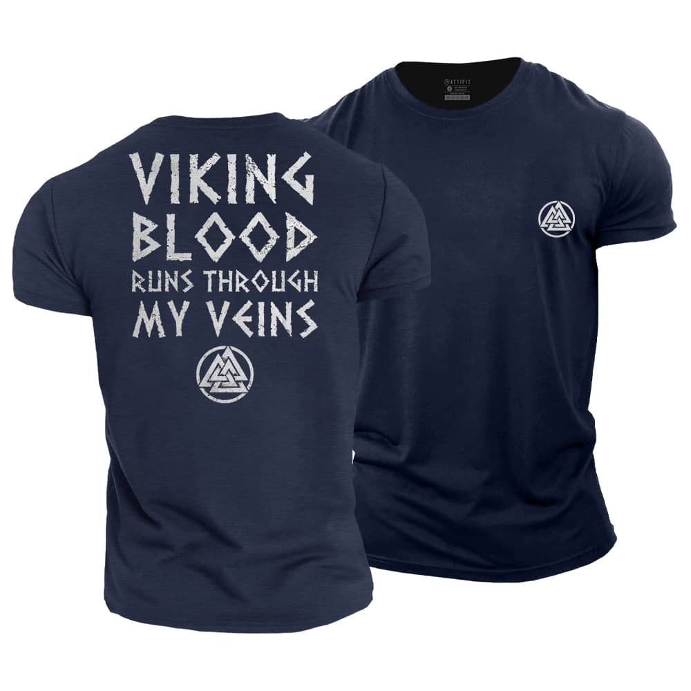 Viking Blood Runs Through My Veins Cotton T-Shirt