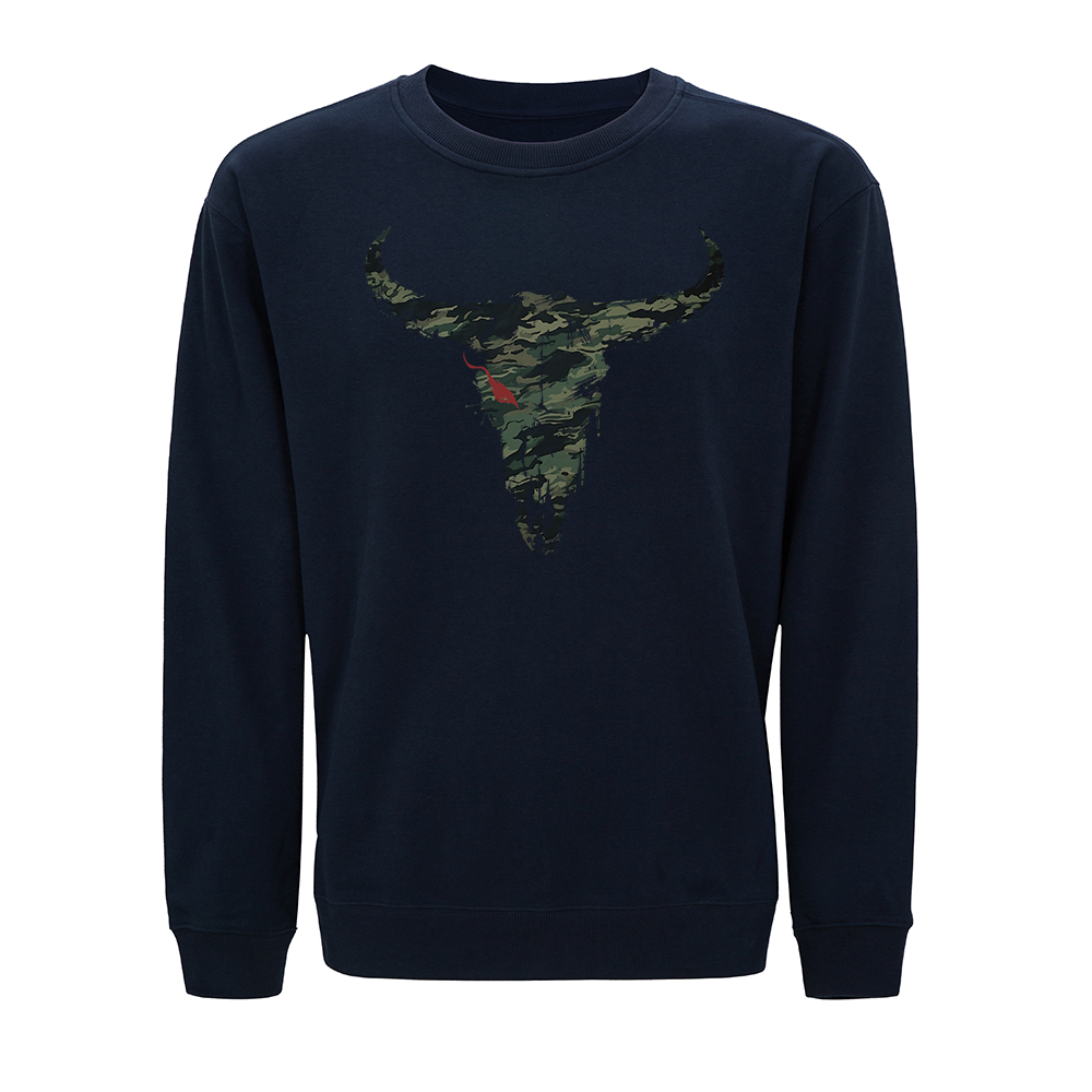 Camouflage Bull Crewneck Sweatshirt