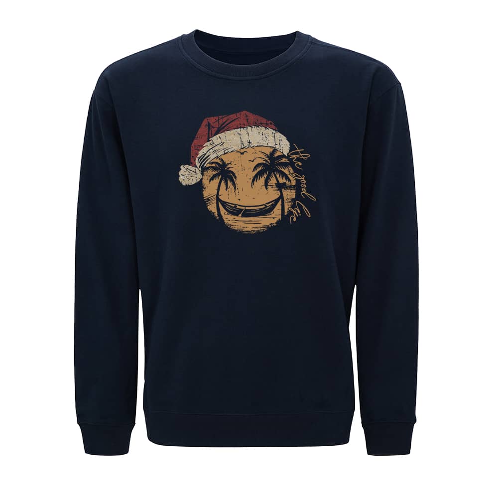 Christmas Smiley Tree Crewneck Sweatshirt