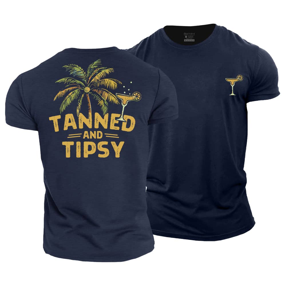 Tanned And Tipsy Cotton T-Shirt