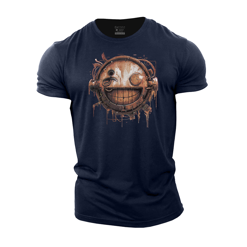 Mechanical Smiley Cotton T-Shirt