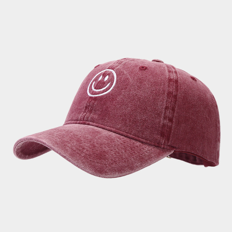 Smile Embroidered Vintage Baseball Cap