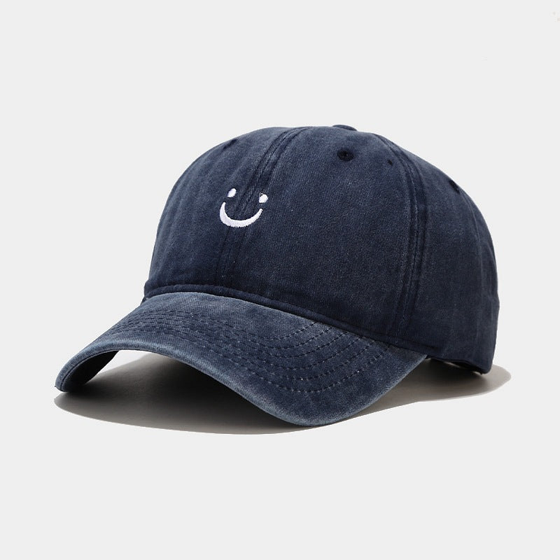 Embroidered Smile Vintage Baseball Cap