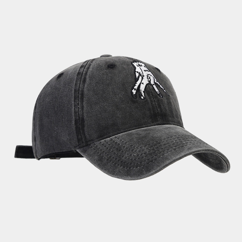 Skull Rock Gesture Embroidery Cap