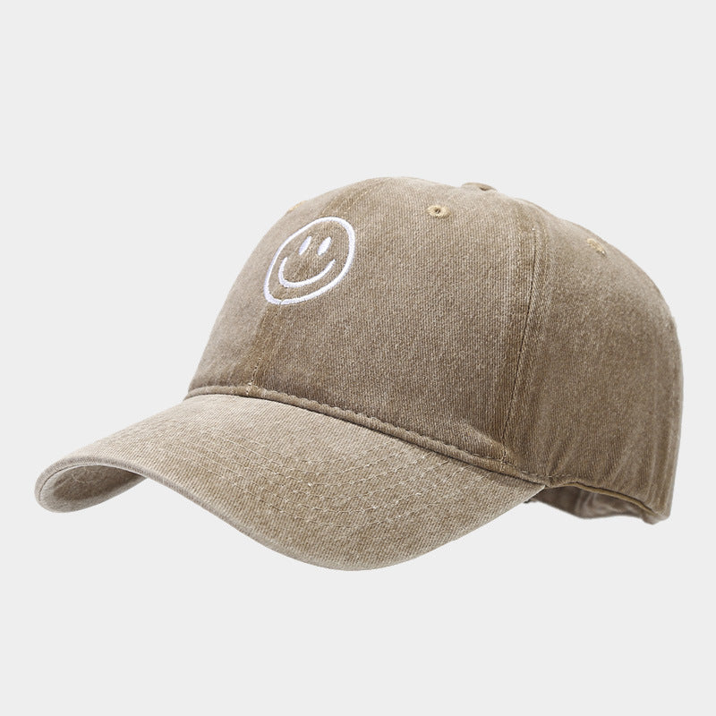 Smile Embroidered Vintage Baseball Cap