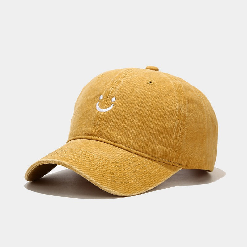 Embroidered Smile Vintage Baseball Cap