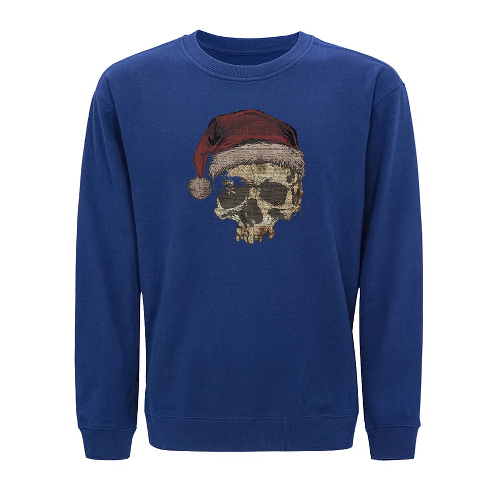 Christmas Skull Newspaper Crewneck Sweatshirt