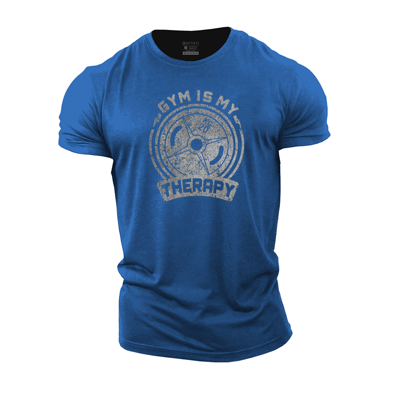 Gym Is My Therapy Cotton T-Shirt