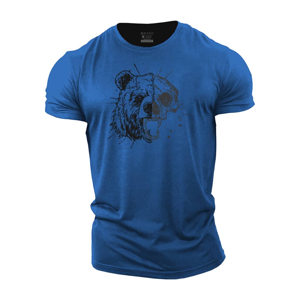 Bear Skull Cotton T-Shirt