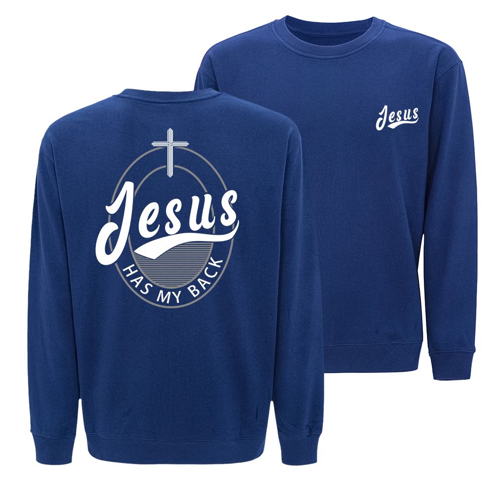 Jesus Has My Back Crewneck Sweatshirt