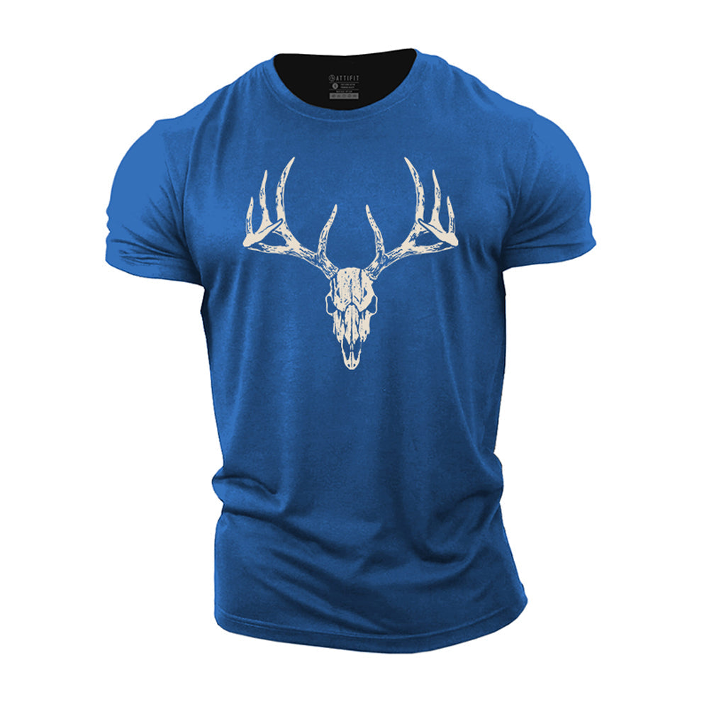 Skull Elk Cotton T-Shirt